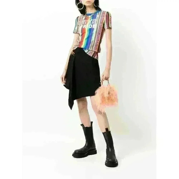 Versace Jeans Couture Pride Project Rainbow T Shirt Womens Size 6 - Picture 14 of 14